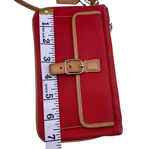Vintage COACH y2k Red 2 Toned Wristlet - Picture 14 of 14